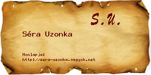 Séra Uzonka névjegykártya